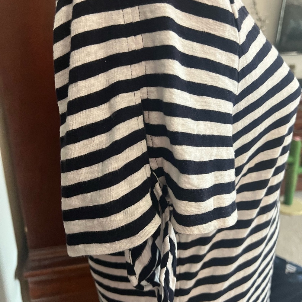 Talbots Classic Black and White Striped Dress - Picture 3 of 4